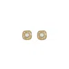 Retro Chic Women's Gold / White Canary Ear Stud In Multi