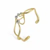 Retro Chic Women's Gold / White Lily Of The Valley Bangle In Multi
