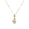 Retro Chic Women's Gold / White / Neutrals Aeolian Whispers Necklace Pendant In Multi