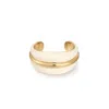 Retro Chic Women's Gold / White Ostuni White Bangle