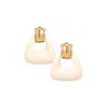 Retro Chic Women's Gold / White Ostuni White Earrings