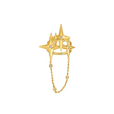 Retro Chic Women's Golden Starry Ring