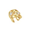 Retro Chic Women's Golden Sun Ring In Gold