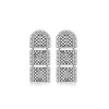 Retro Chic Women's Silver Black Doll Earrings In Silver