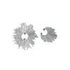 Retro Chic Women's Silver / Blue Dandelion Earrings In Multi