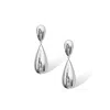 Retro Chic Women's Silver Rain Drop Earrings