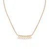 Retro Chic Women's White / Gold Aeolian Echo Drop Necklace
