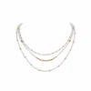 Retro Chic Women's White / Gold Athena Necklace In Multi