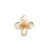 Retro Chic Women's White / Gold Iris Blossom Brooch In Multi