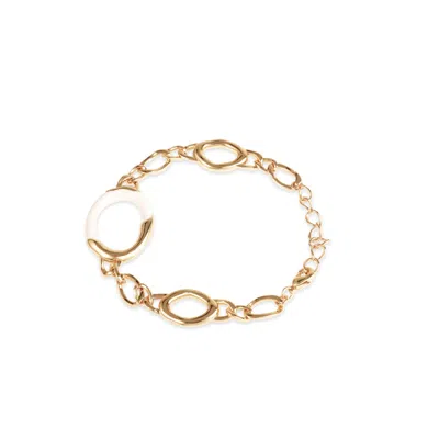Retro Chic Women's White / Gold Time Ripples Barcelet