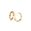 Retro Chic Women's White / Gold Time Ripples Ring