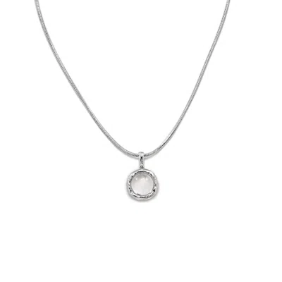 Retro Chic Women's White / Silver Aeolian Whispers Necklace - White Gold Plated In Multi
