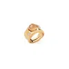 Retro Chic Women's Yellow / Orange / Gold Dawn Light Wide Ring