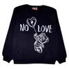 Retro Label Men's 1s Og No Love Crewneck Sweatshirt In Black In Black