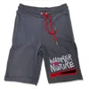 Retro Label Men's 4's Infrared Hustler Shorts In Charcoal In Pink