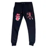 Retro Label Men's 4s Red Thunder On Fire Jogger In Black In Black