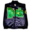 Retro Label Men's Rich And Retro Jacket In Black In Blue