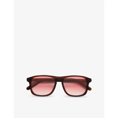 Retro Super Future Womens Brown Maison Margiela Lunettes 8 Marron Square-frame Sunglasses