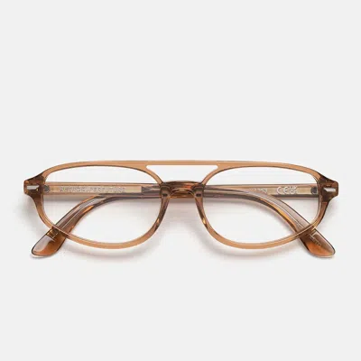 Retro Super Future Prescription Glasses Model 153 Cola 2 P0 Light Brown/transparent Unisex