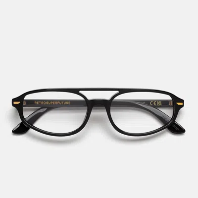 Retro Super Future Prescription Glasses Number 153 Black 0 Sg Black/transparent Unisex