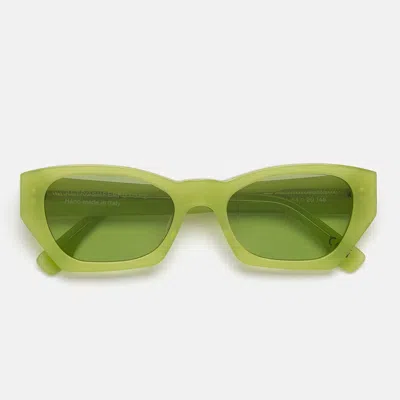 Retro Super Future Sunglasses Amata Summer Mint 8 Wu Green/green Unisex In Red