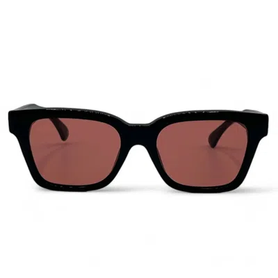 Retro Super Future Sunglasses America Fantome Xyk Black/red Unisex In Brown