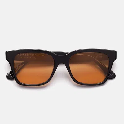 Retro Super Future Sunglasses America Refined 9 I2 Black/brown Faded Unisex