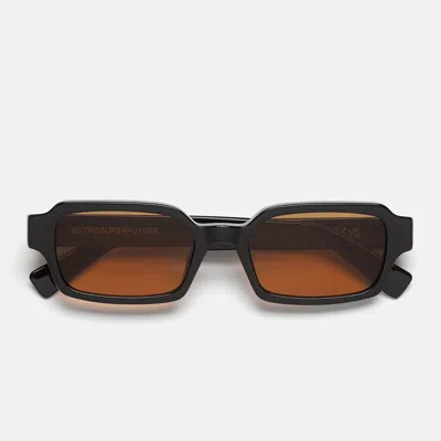 Retro Super Future Sunglasses Carino Refined Mys Black/orange Unisex In Brown