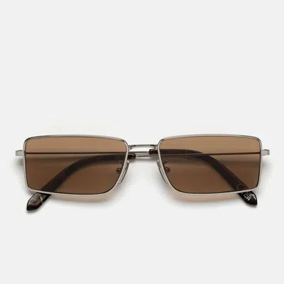 Retro Super Future Sunglasses Chopper Brown Marble Bm5 Silver/brown Gradient Unisex