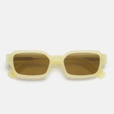 Retro Super Future Sunglasses Cute Canary Nva Yellow/dark Yellow Unisex In Gray