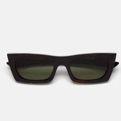 Retro Super Future Sunglasses Fred 2.0 Nc2 3627 Havana/green Unisex In Black