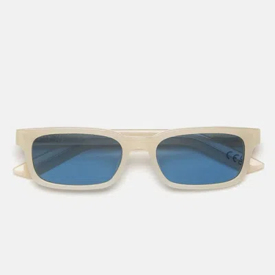 Retro Super Future Sunglasses Gesto Cremoso Swv Beige/blue Unisex In White