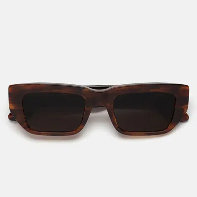 Retro Super Future Sunglasses Ra Havana Striped Ogu Havana/brown Unisex In Red