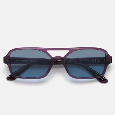 Retro Super Future Sunglasses Vico Melanzana Yar Purple/blue Unisex In Multi