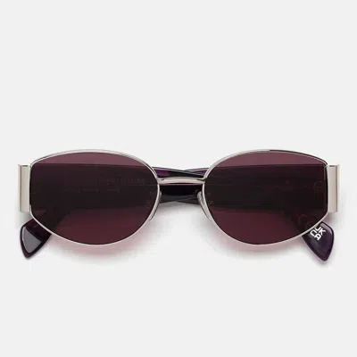 Retro Super Future Sunglasses X Melanzana Sxx Purple/purple Gradient Unisex In Metallic