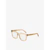 Retro Super Future Womens Aalto Resin Square-frame Acetate Optical Glasses In Neutral
