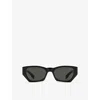 Retro Super Future Womens Black Amata Irregular-frame Acetate Sunglasses In Black