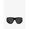 Retro Super Future Womens Black Andy Warhol Knives Oversized-frame Acetate Sunglasses In Black