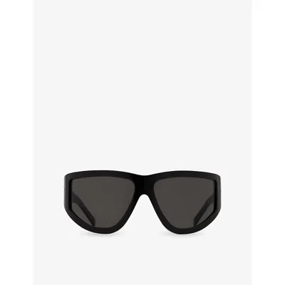 Retro Super Future Womens Black Andy Warhol Knives Oversized-frame Acetate Sunglasses