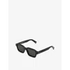 Retro Super Future Womens Black Caro Rectangular-frame Acetate Sunglasses In Black