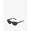 Retro Super Future Womens Black Marni Floosa Square-frame Acetate Sunglasses In Black