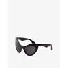 Retro Super Future Womens Black Marni Holoholona Cat-eye Acetate Sunglasses In Black
