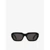 Retro Super Future Womens Black Miles Square-frame Acetate Sunglasses In Black