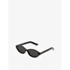 Retro Super Future Womens Black Parola Oval-frame Acetate Sunglasses In Black