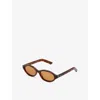 Retro Super Future Womens Havana Parola Oval-frame Acetate Sunglasses In Brown