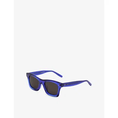 Retro Super Future Womens Martini Inchiostro Square-frame Acetate Sunglasses In Blue