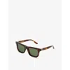 Retro Super Future Womens Tabacco Gonzalo Square-frame Acetate Sunglasses In Brown