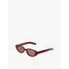 Retro Super Future Womens Vega Bordeaux Acetate Sunglasses In Burgundy