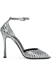Retroféte Analu Sandals In Silver Leather In Multi