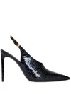 Retroféte Celia Leather Slingback In Blue